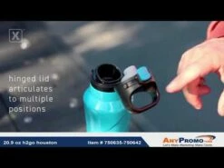 Promotional 20.9 Oz H2go Houston Water Bottle - Matte Black