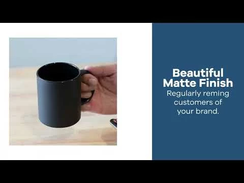 Promotional 12 Oz C-Handle Ceramic Mug - Matte Black 3 Promotional 12 Oz C-Handle Ceramic Mug - Matte Black