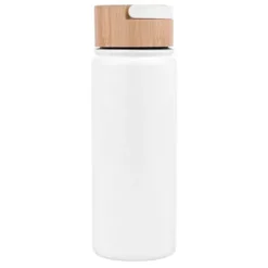 CALIBER Promotional 20 Oz Vacuum-Sealed Stainless Water Bottle With Bamboo Lid -cup shop v11 5