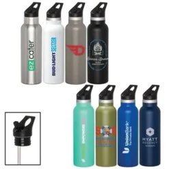 Golden Promotional Colson 20 Oz Vacuum Insulated Water Bottle W/Straw Lid