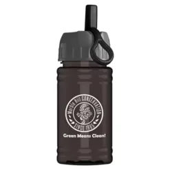 Promotional UpCycle - Mini 16 Oz RPET Sports Bottle With Ring Straw Lid -cup shop v12 56