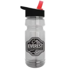 Promotional The Trainer - 24 Oz Clear Sports Bottle With Flip Straw Lid -cup shop v2 128