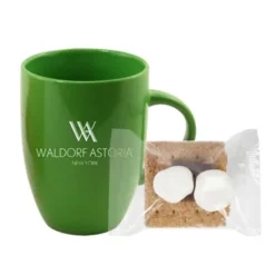 Promotional 10 Oz Ceramic Mug With Mini S'mores Kit