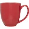 Promotional 15 Oz Glossy Ceramic Bistro Mug Glossy Red -cup shop v2 218