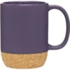 Promotional 13 Oz Beck Purple Stoneware Matte Mug With Cork Base -cup shop v2 240