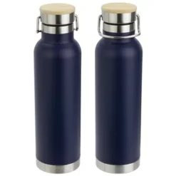 Promotional Cusano 22 Oz Vacuum Insulated Stainless Steel Bottle With Bamboo Cap -cup shop v2 5