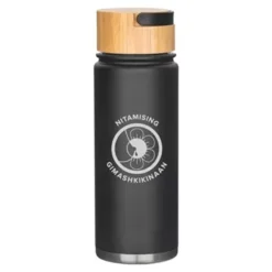 Golden Promotional 20 Oz Vacuum Insulated Bottle W/Bamboo Lid