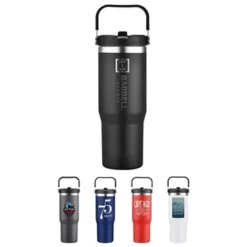 Promotional Tollara 30 Oz Vacuum Insulated Tumbler With Flip Top Spout