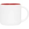 Promotional 14 Oz Minolo Mug - Matte White - Red
