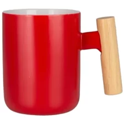 Promotional Tokyo 12 Oz Ceramic Mug W/ Wooden Handle -cup shop v3 309