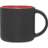 Promotional 14 Oz Minolo Mug - Matte Black - Red