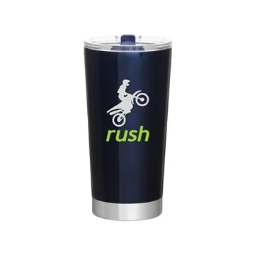 Promotional 20 Oz Frost Stainless Steel Tumbler - Blue 4 Promotional 20 Oz Frost Stainless Steel Tumbler - Blue - Image 2