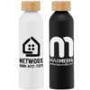 Promotional Eden - 20 Oz Aluminum Water Bottle With Bamboo Lid -cup shop v3 90