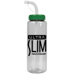Promotional The Guzzler - 32 Oz Transparent Bottle With Straw Lid -cup shop v4 107