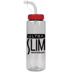 Promotional The Guzzler - 32 Oz Transparent Bottle With Straw Lid -cup shop v4 109