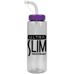 Promotional The Guzzler - 32 Oz Transparent Bottle With Straw Lid -cup shop v4 111