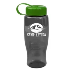 Promotional Poly-Pure -27 Oz Transparent Bottle -Tethered Lid -cup shop v4 259