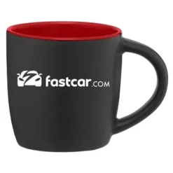 Promotional Zanzibar - 12 Oz Matte Black Ceramic Mug With ColorPop -cup shop v5 217