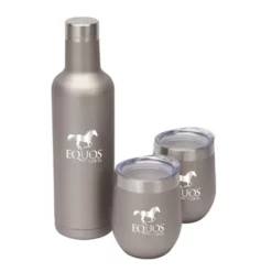 Promotional Bliss Wine Bottle & 2 Tumbler Gift Set -cup shop v5 333