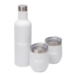 Promotional Bliss Wine Bottle & 2 Tumbler Gift Set -cup shop v5 334