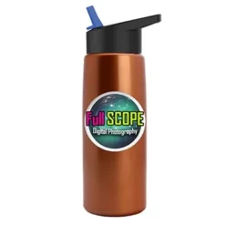 Promotional Digital Metalike Flair Bottle - Flip Straw Lid -cup shop v6 135