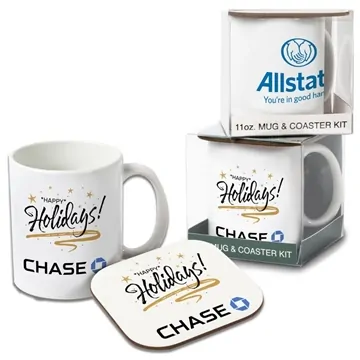 Promotional Mug With Hard Coaster Gift Set 3 Promotional Mug With Hard Coaster Gift Set