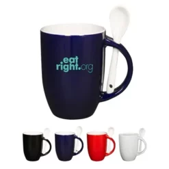 Prime Promotional 12 Oz Ceramic Mug With Spoon