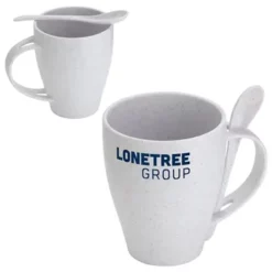 Promotional Sip 'N Stir 12 Oz Bamboo/Polypropylene Mug With Spoon