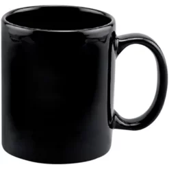Promotional 11 Oz Full Color Black Stoneware Executive Mug -cup shop v6 381