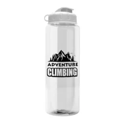 Promotional The Guzzler - 32 Oz Transparent Bottle - Flip Lid -cup shop v6 81