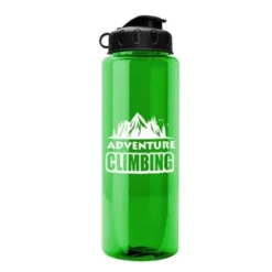 Promotional The Guzzler - 32 Oz Transparent Bottle - Flip Lid -cup shop v6 82