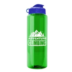 Promotional The Guzzler - 32 Oz Transparent Bottle - Flip Lid -cup shop v6 87
