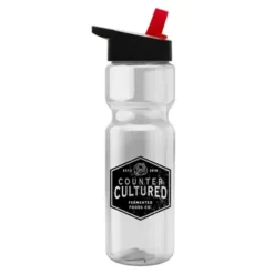 Promotional 28 Oz Transparent Bottle -Flip Straw Lid -cup shop v7 182