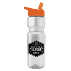 Promotional 28 Oz Transparent Bottle -Flip Straw Lid -cup shop v7 185