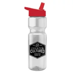 Promotional 28 Oz Transparent Bottle -Flip Straw Lid -cup shop v7 186