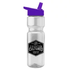 Promotional 28 Oz Transparent Bottle -Flip Straw Lid -cup shop v7 187