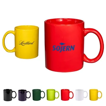 Prime Promotional 11 Oz Basic C Handle Ceramic Mug - Colors 3 Prime Promotional 11 Oz Basic C Handle Ceramic Mug - Colors