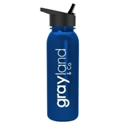 Promotional Terrain - 24 Oz Metalike Bottle - Flip Straw Lid -cup shop v8 130