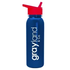 Promotional Terrain - 24 Oz Metalike Bottle - Flip Straw Lid -cup shop v8 135
