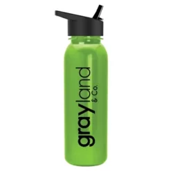 Promotional Terrain - 24 Oz Metalike Bottle - Flip Straw Lid -cup shop v8 138