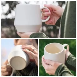 Promotional 16 Oz Verona Ceramic Mug - Matte Ivory